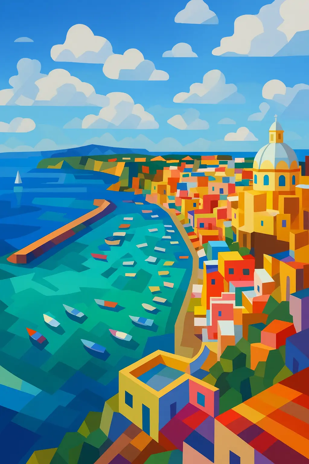 Beach and sea in Procida