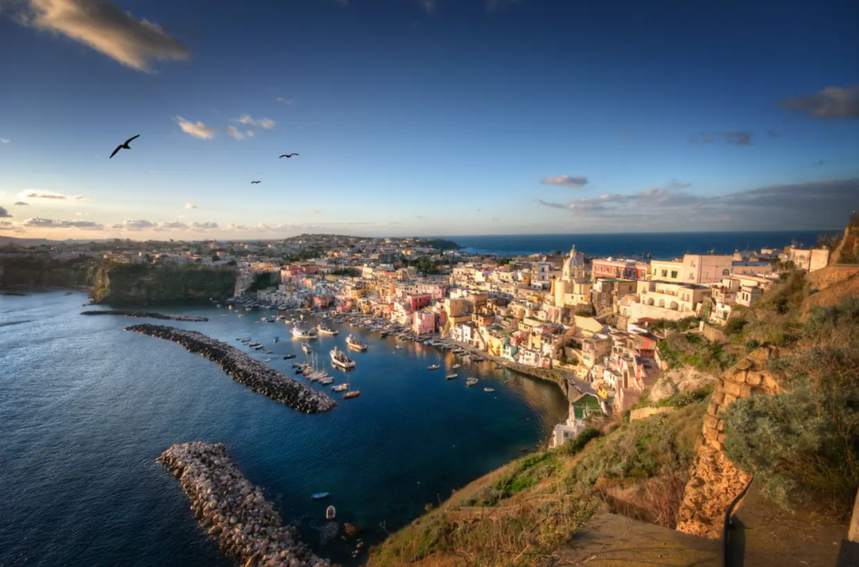 Colorful houses of Marina Corricella in Procida